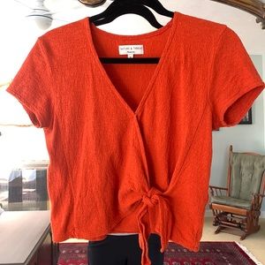 Madewell Texture & Thread wrap tie top